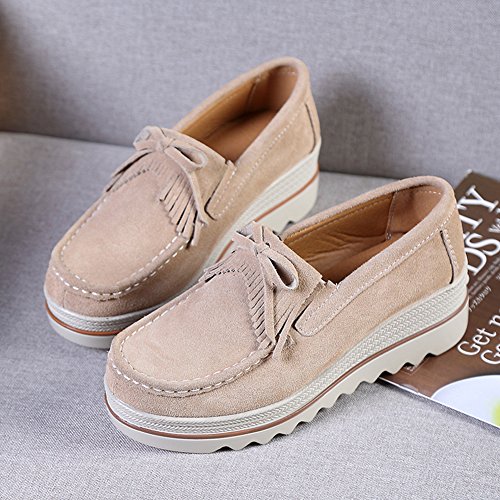 Z.SUO Mocassini Donna in Pelle Scamosciata Moda