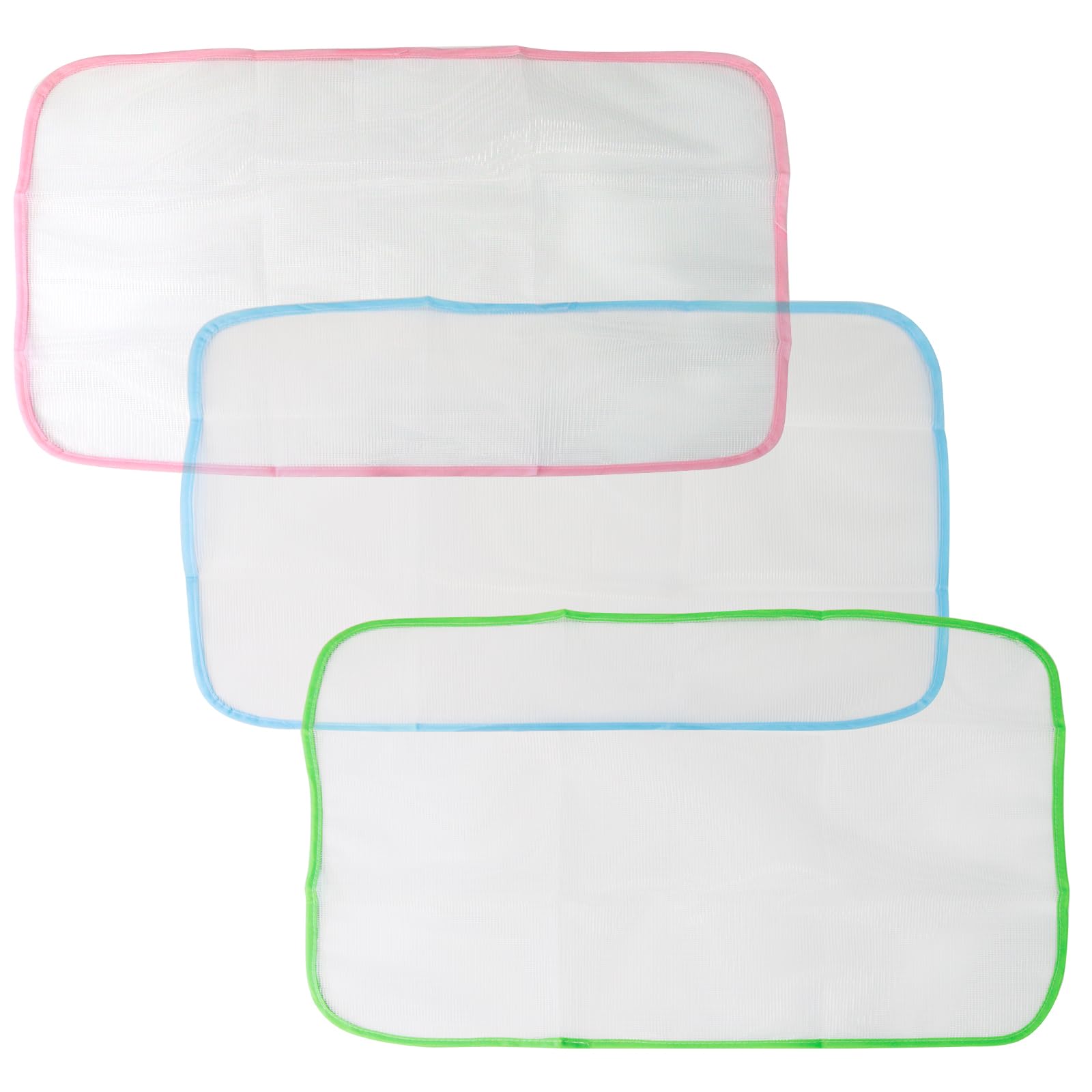 3Pcs Pressing Cloth for Ironing Pressing Cloths for Clothes Protect Ironing Cloth to Protect Clothes (Pink/Blue/Green)