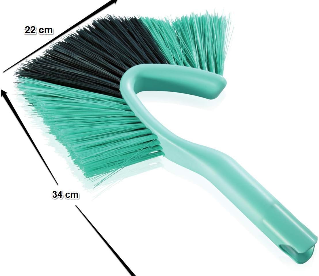 Leifheit Dusty Cobweb Duster, Small Cobweb Brush, Broom with Adjustable Angled Design for Cleaning Corners, Compatible with Leifheit Handles, Blue