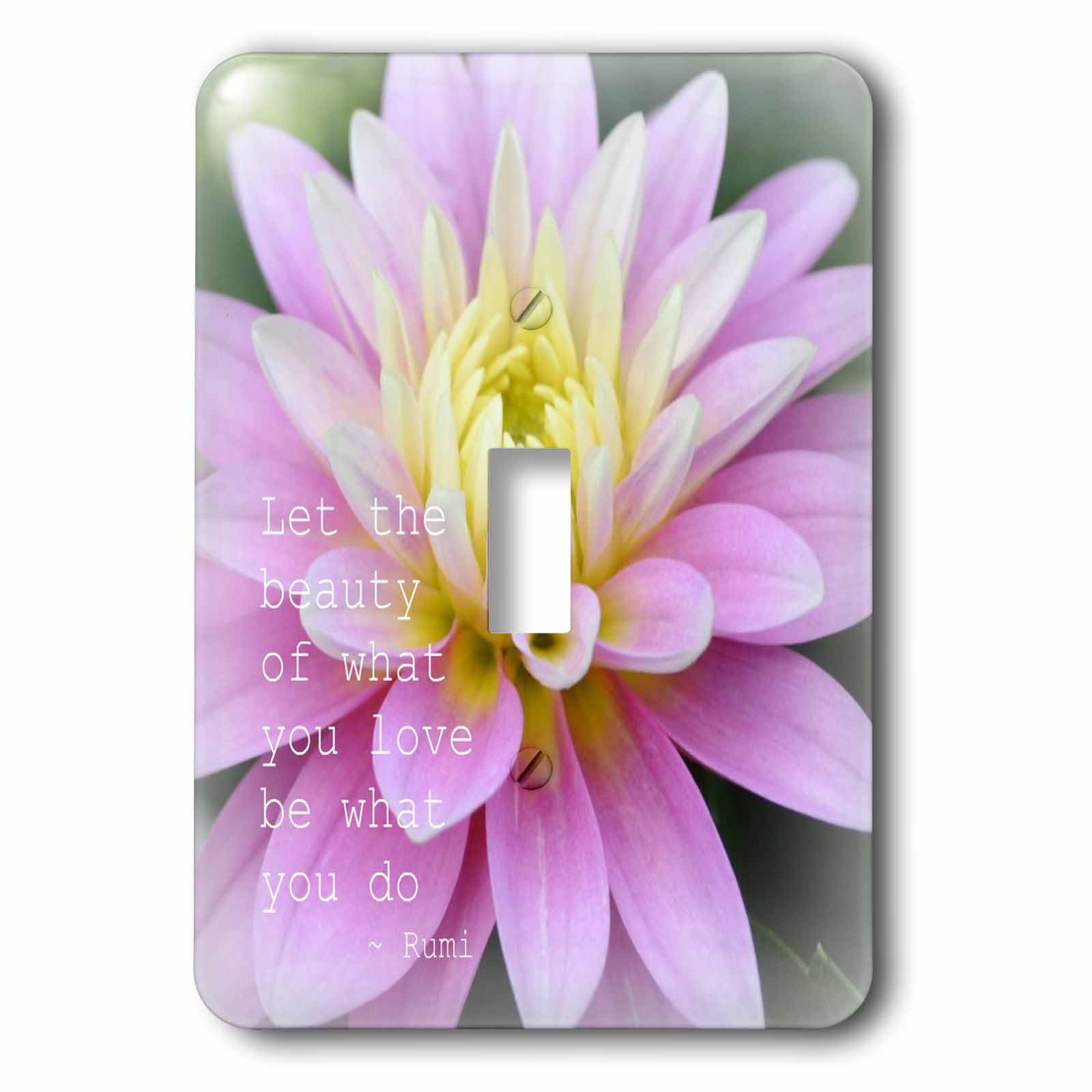 Interrupteur à baïonnette dahlia rumi floral multicolore déco murale maison 3dRose