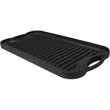 Mirro Pre-Seasoned Cast Iron Reversible Grill/Griddle, 20" x 10.5", Black