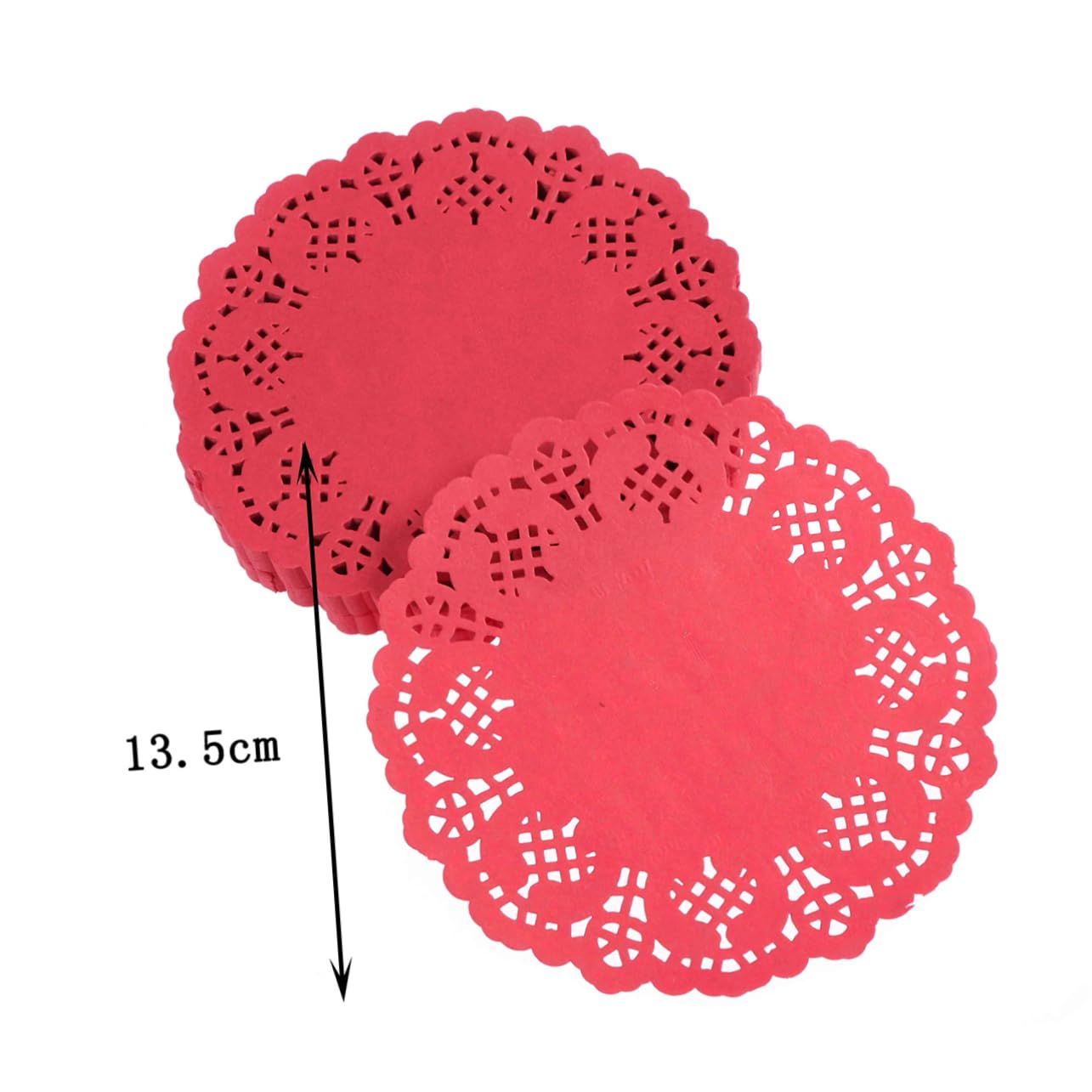 FELTECHELECTR 100pcs Round Paper Placemats Lace Doilies Wedding Table Decoration Food Safe Paper Random Color