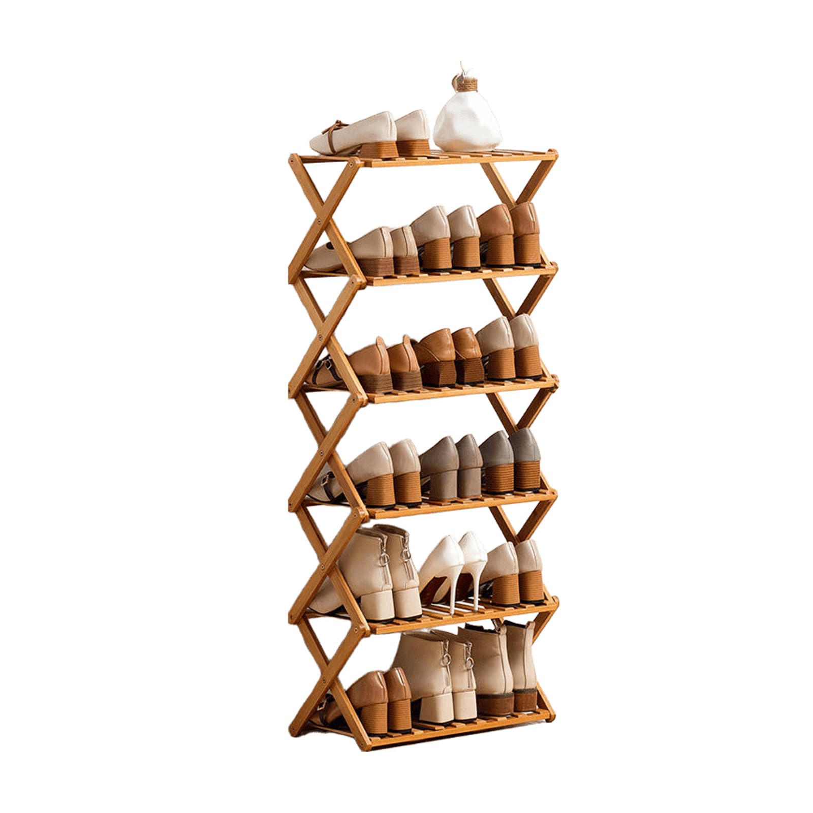 Étagère à chaussures pour petits espaces kiss me meuble vertical en bois pliable