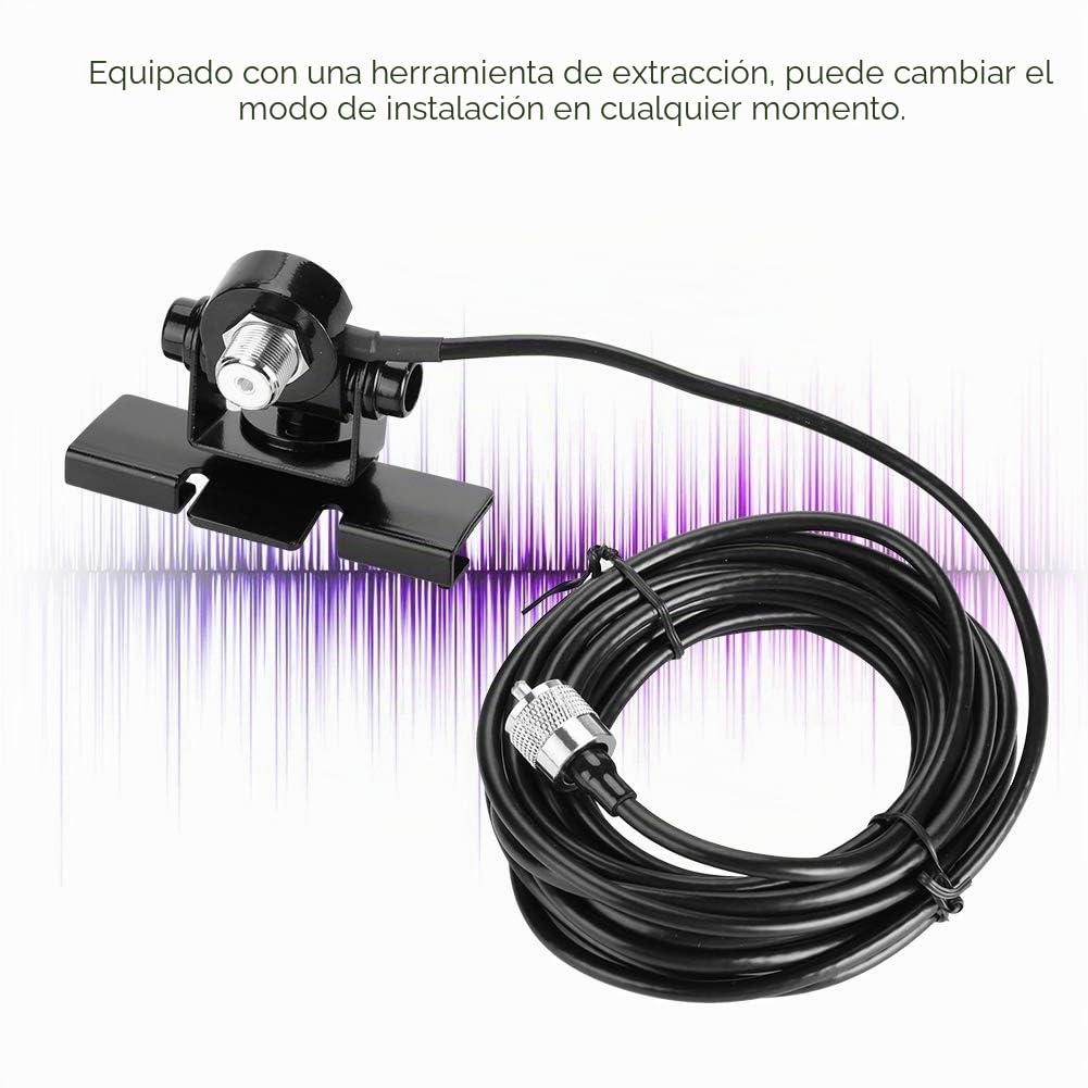 Soporte Antena Emisora, 360 Grados Ajustable CB Antena De Montaje para La Tapa del Maletero Clip De Montaje De Radio Móvil del Coche Hatchback Puerta De Montaje De La Tapa del Coche