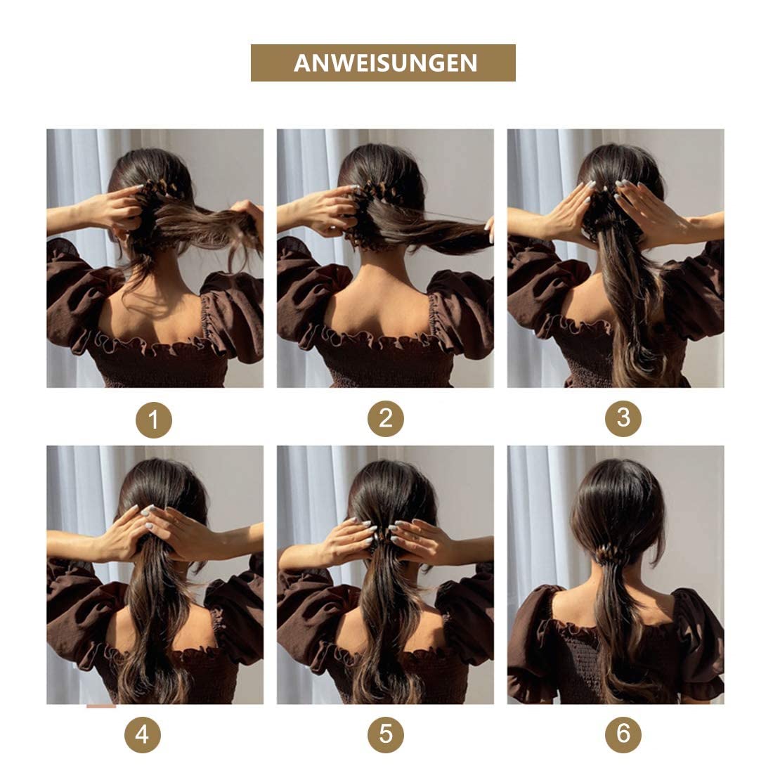 Voarge Pack of 3 Hair Clips for Women Vintage Bird Nest Hair Clips Large Hair Clips Hair Gripper Hair Accessories Hair Styling Tool for Women and Girls - Image 4