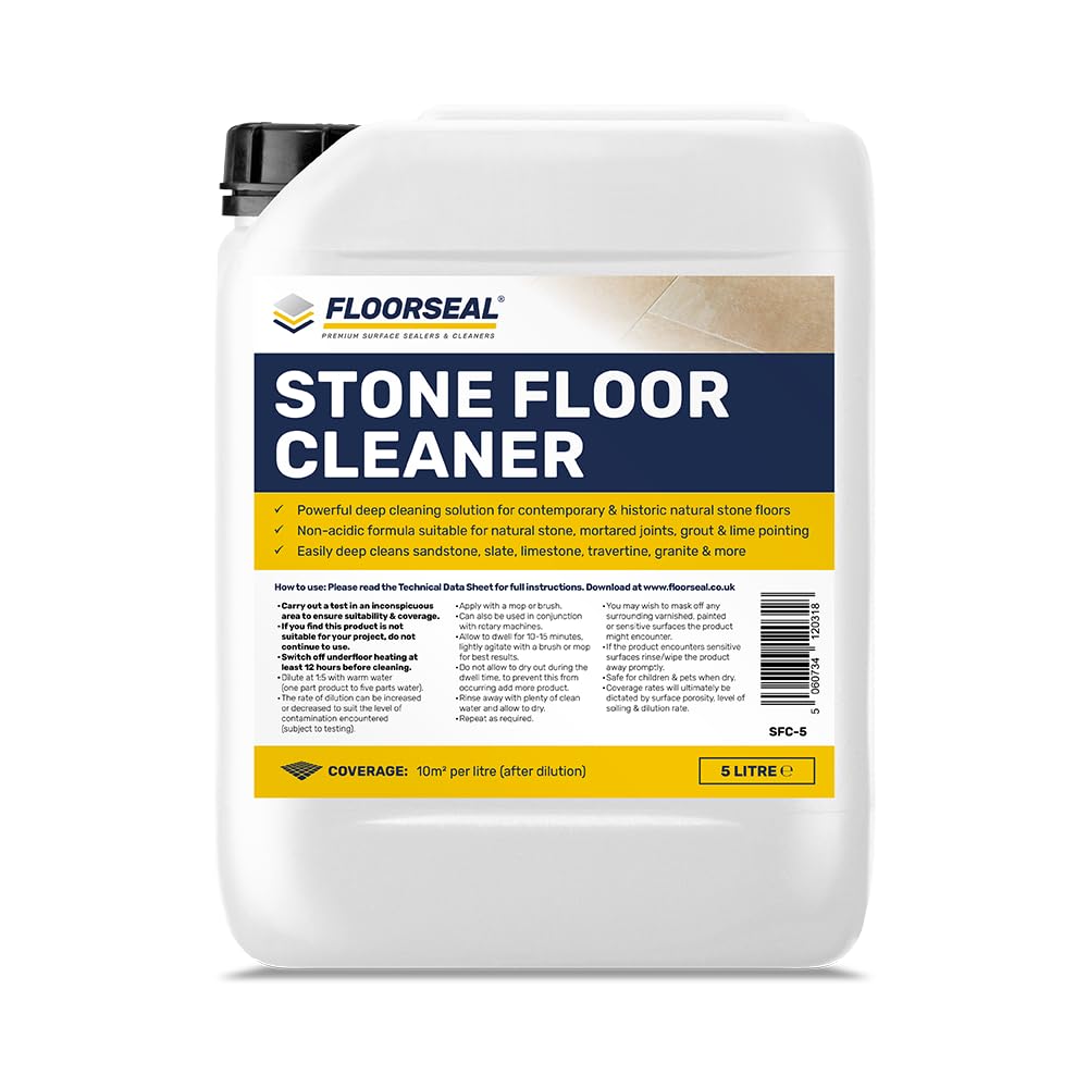 Natural Stone Floor Cleaner - Deep Cleans Natural Stone Floors (5 Litre)