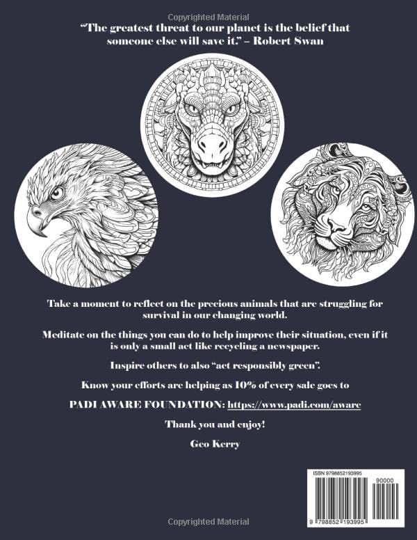 Miniatura 2 de The Most Endangered Animals on Earth- 2024 Mandala Coloring Calendar