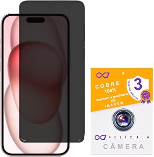 KIT Película Câmera + Película Privacidade para iphone 15 Plus (Tela 6.7) - C7 COMPANY