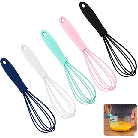5-Pack Silicone Whisks: The Ultimate Hair Color Mixing Champions!