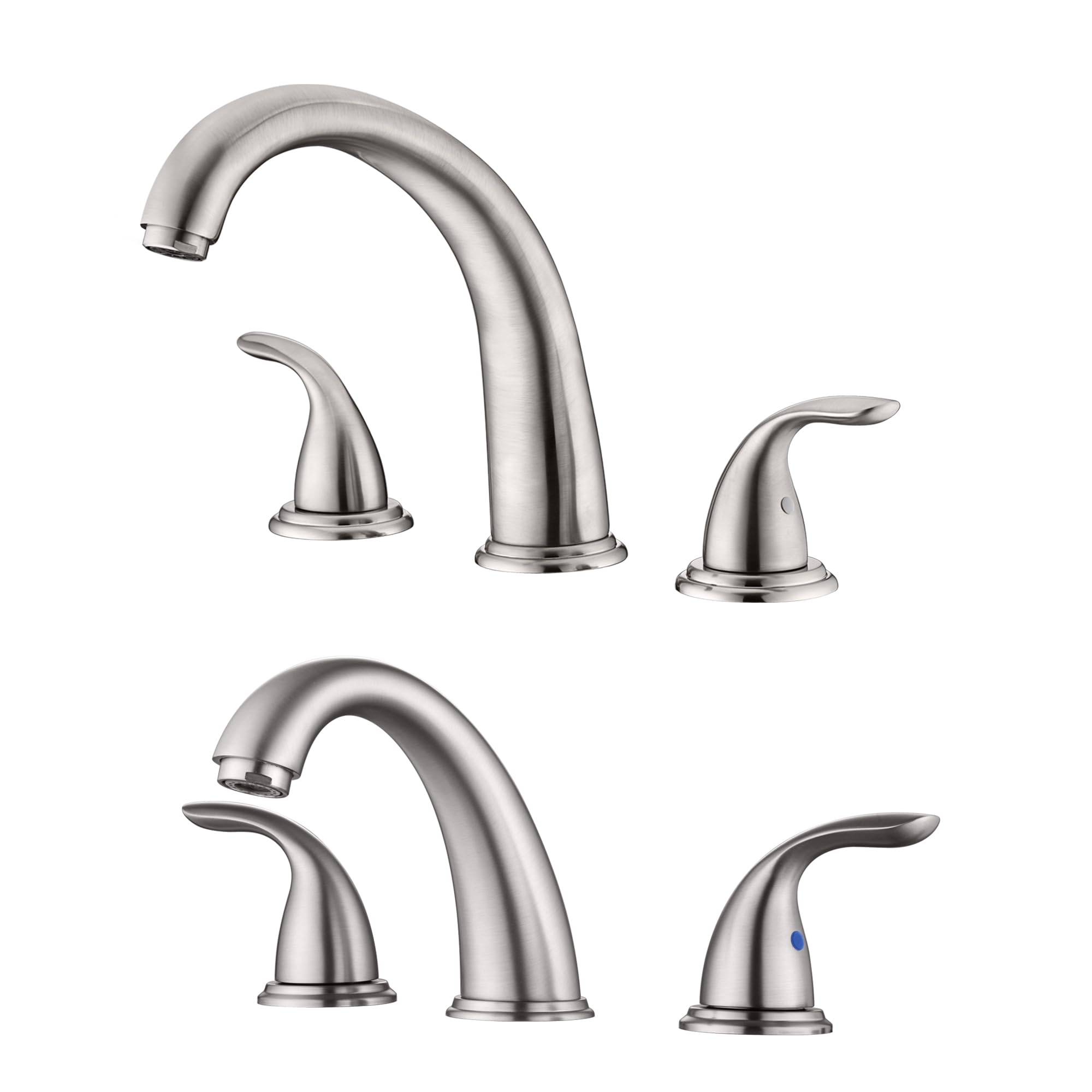 Hcfyauis Widespread Bathroom Faucet S1423s-Bn + Roman Tub Faucet S2169s-Bn