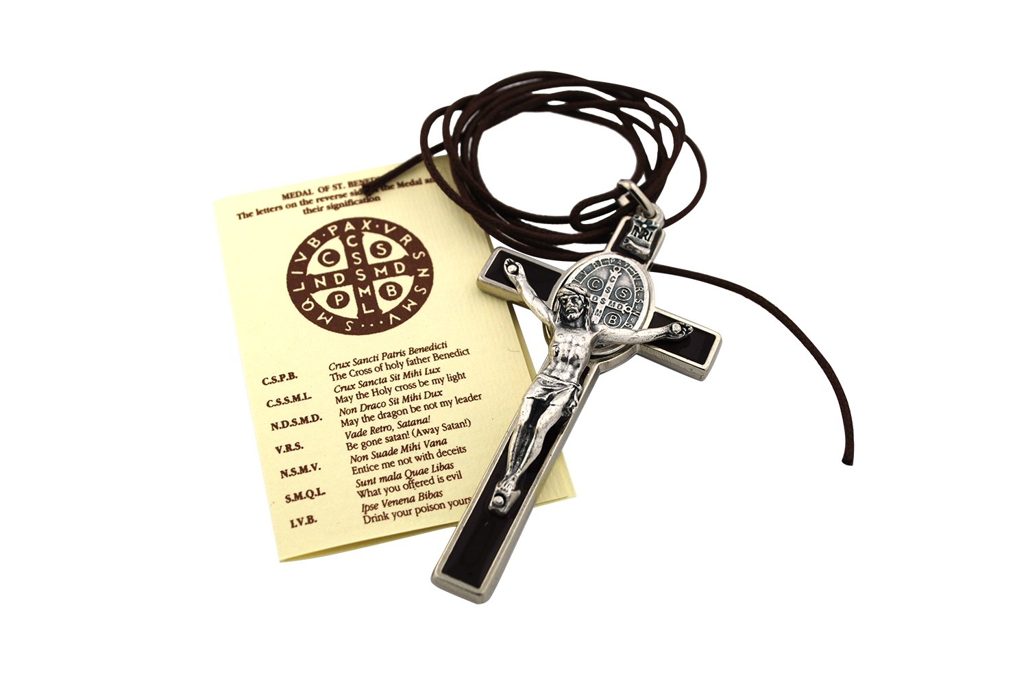 Vatican Imports St. Benedict Crucifix with Round St. Benedict Medal Inlay | 3