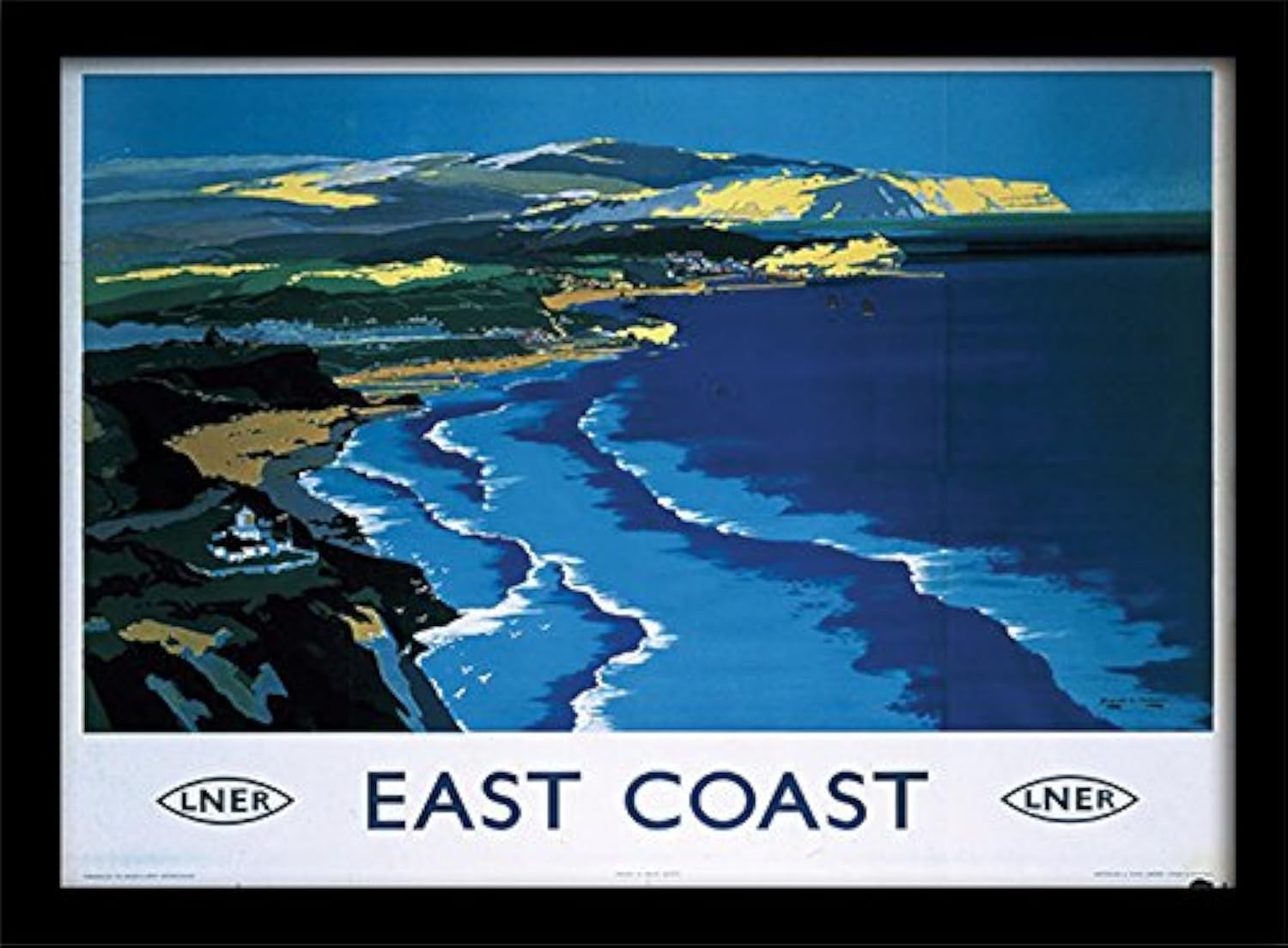 Pyramid International "East Coast Framed Print Memorabilia, Multi-Colour, 30 x 40 cm