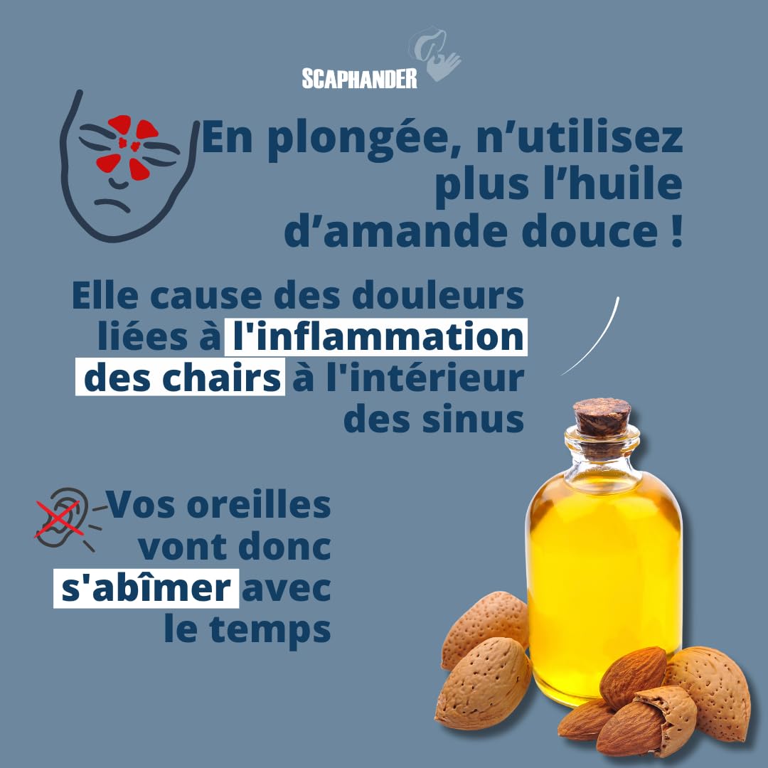 Baume Scaphander® 100mL Scaphandrier | Huiles essentielles | Pour plongeurs et apnéistes | Facilite les manœuvres d’équilibrage et prévient les risques d'accidents d'oreilles | 36 mois de conservation