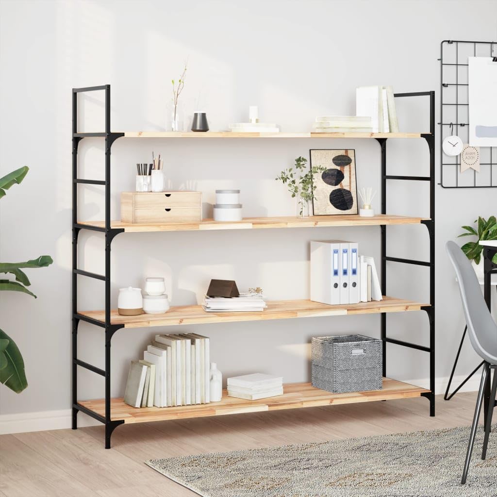 Étagères flottantes bois d'acacia massif 140x40 cm pour optimiser l'espace