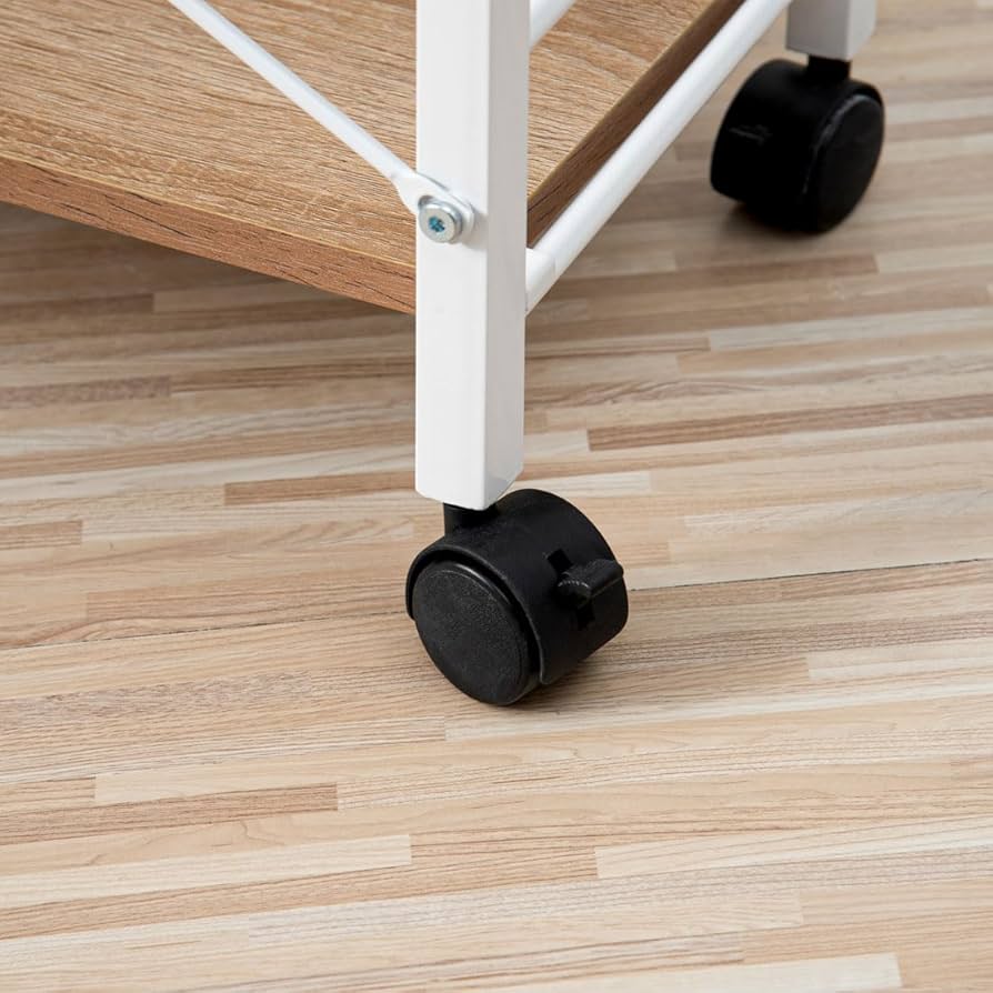 【ブラック】パソコンデスク キャスター付きで移動可能ラック付き デスクワークデス ブラック】パソコンデスク キャスター付きで移動可能ラック付き