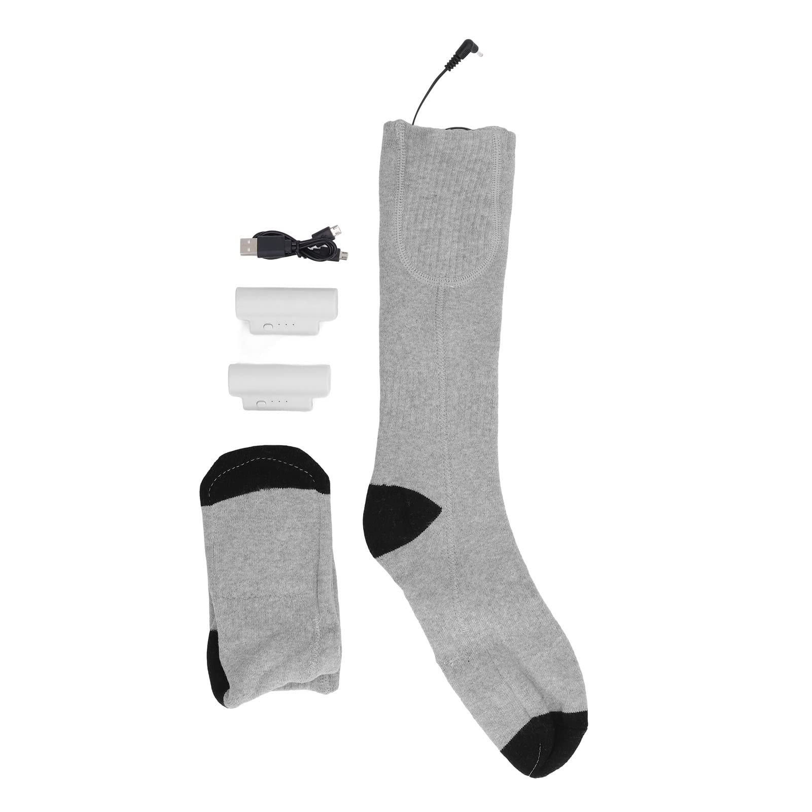 Calcetines Térmicos Recargables, 3 Niveles de Temperatura Calentamiento Rápido Infrarrojo Lejano Interfaz de Alimentación Hermética Calcetines Térmicos Eléctricos para Esquí