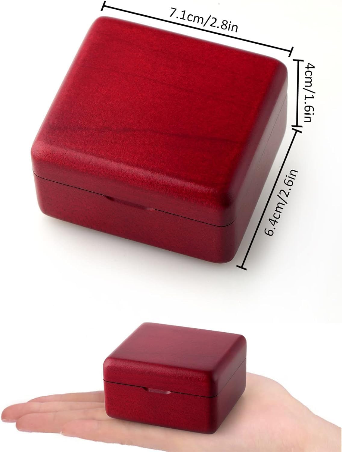 Sinzyo Music Box Vintage Wood Carved Mechanism Musical Boxs Gift for Birthday Valentine's Day Christmas Day(Jesus Loves Me-Wine Red Box)