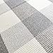 UKELER Grey Buffalo Plaid Rugs 35.4'' x 23.6'', Washable Gray and White Rug for Porch/Entry Way/Front Door/Sink