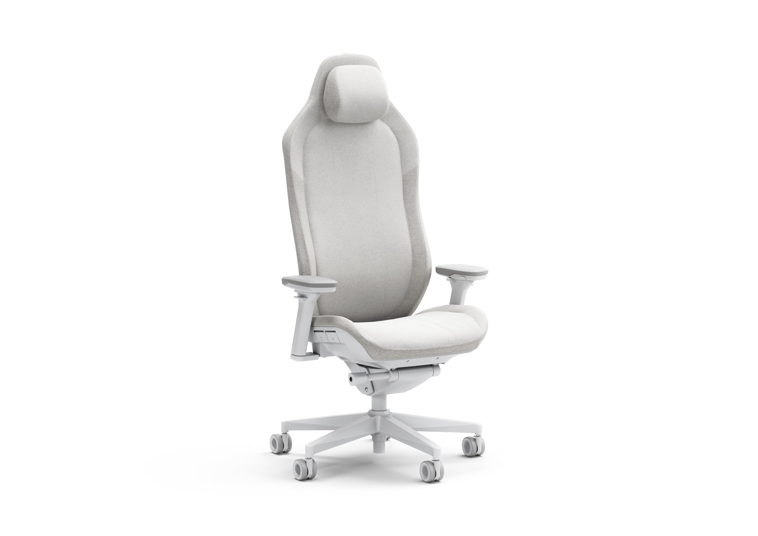 Fractal Design Refine Fabric Light Gaming Chair - iF Design Award 2025 - Ergonomic Office Desk Chair Functionality with 4D Adjustable Armrests, High-Back Support, Lumbar Cushion, and Premium Fabric