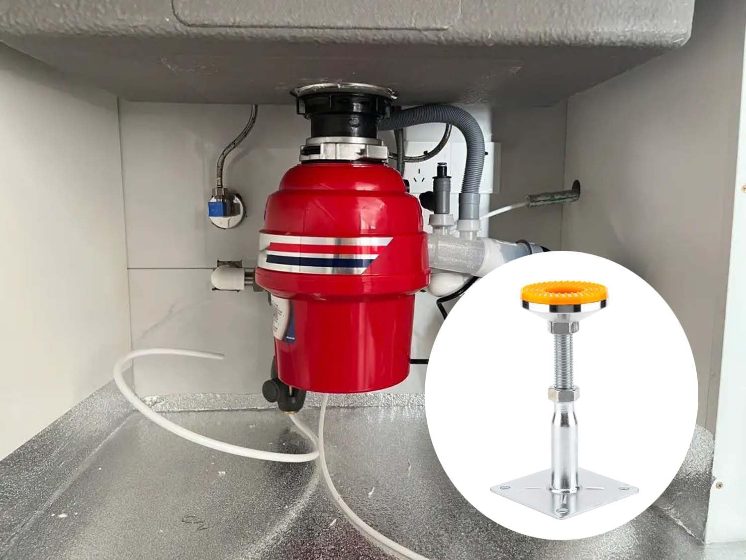 2 Pack Anti-Slip Shock Absorption,Adjustable Support Jack for The Floor,Floor Straightener,RV Step Stabilizer,Mini Screw Jack Adjustable Height 5.7" to 8"