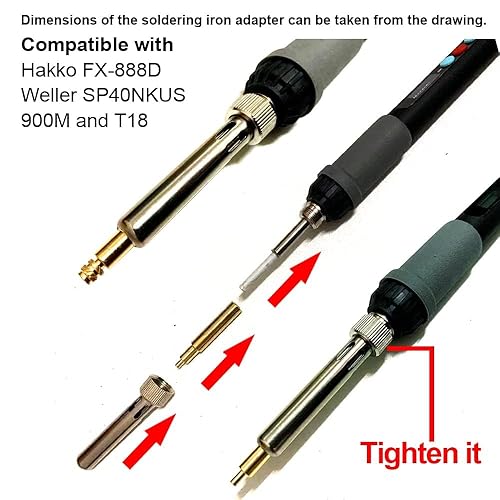 Miniatura 5 de DAMO - Juego de puntas de inserción para M3 con 100 insertos M3. Accesorios de impresión 3D. Compatible con Weller SP40NUSHakko FX-888D900M y T18,