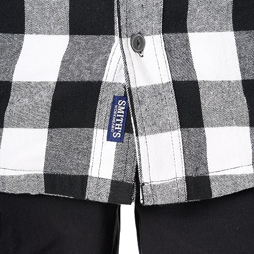 Image of Smith's Workwear Men's Sherpa-Lined Hooded Flannel Shirt-Jacket