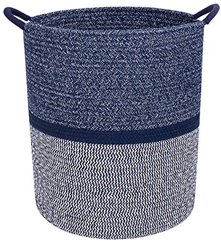 Premium Cotton Rope Basket for Laundry, Blanket, Towel, Nursery, Baby & Kids Toy