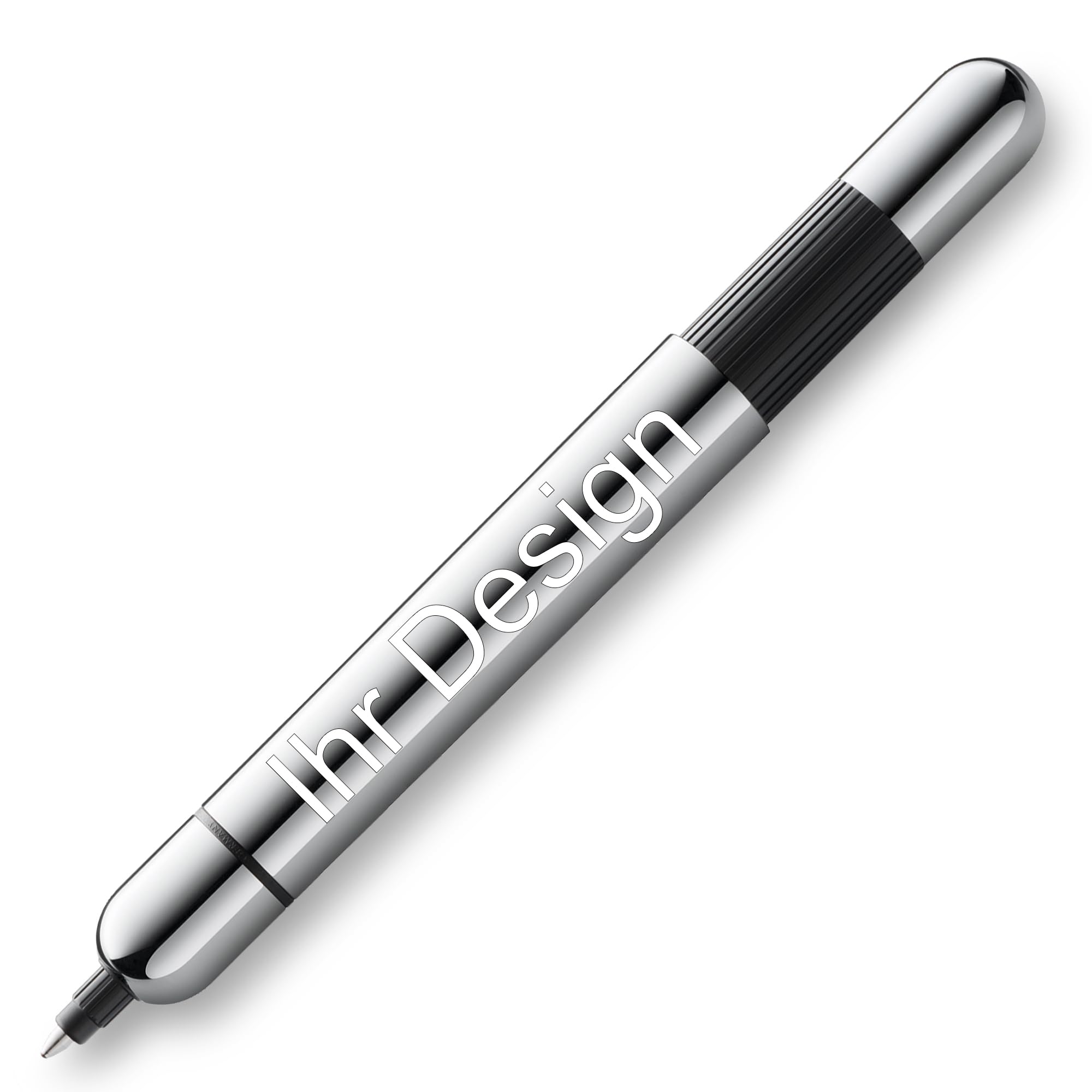 Lamy pico chrom Kugelschreiber (Pocket pen mit Druckmechanik) Modell 289, mit Gravur (Lasergravur), inkl. M22 M Schwarz und hochwertiger Verkpackung