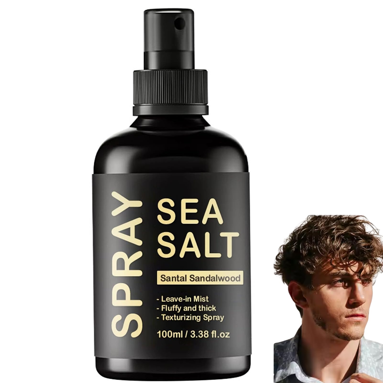 Spray au sel de mer pour cheveux pour hommes, spray au sel de mer, finition naturelle Sea S-alt S-pray pour cheveux, volumise et texturise, léger et non gras, spray de surf texturisant pour homme