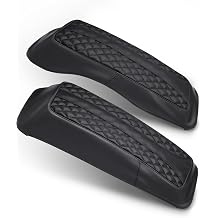 MoKitDora Touring Saddlebag Lid Bra Covers Compatible with 1993-2013 Harley Road King Road Glide Electra Glide Street Glide, Small Lattice Black