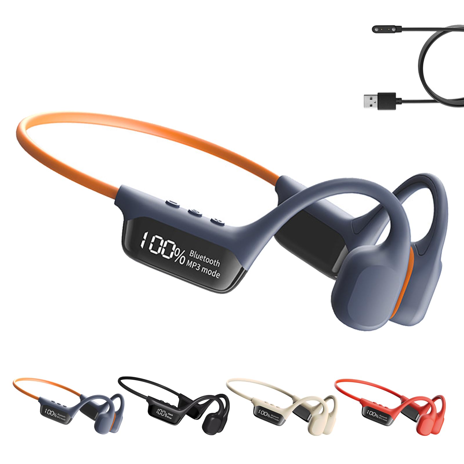 Sekoda Casque Conduction Osseuse, Étanchéité IPX8 (Blue)