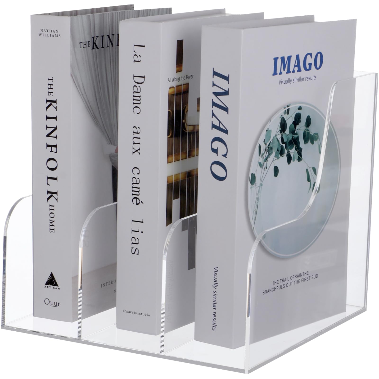 Photo 1 of Anjetan 3 Slots Clear Acrylic Magazine Holder