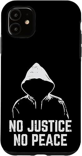 Carcasa para iPhone 11, diseño con texto en inglés "Justice No Peace Black Lives Matter BLM" Carcasa para iPhone 11, diseño con texto en inglés "Justice No Peace Black Lives Matter BLM"