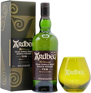 Ardbeg - Glass & 10 Year Old - Whisky 70cl 46% ABV