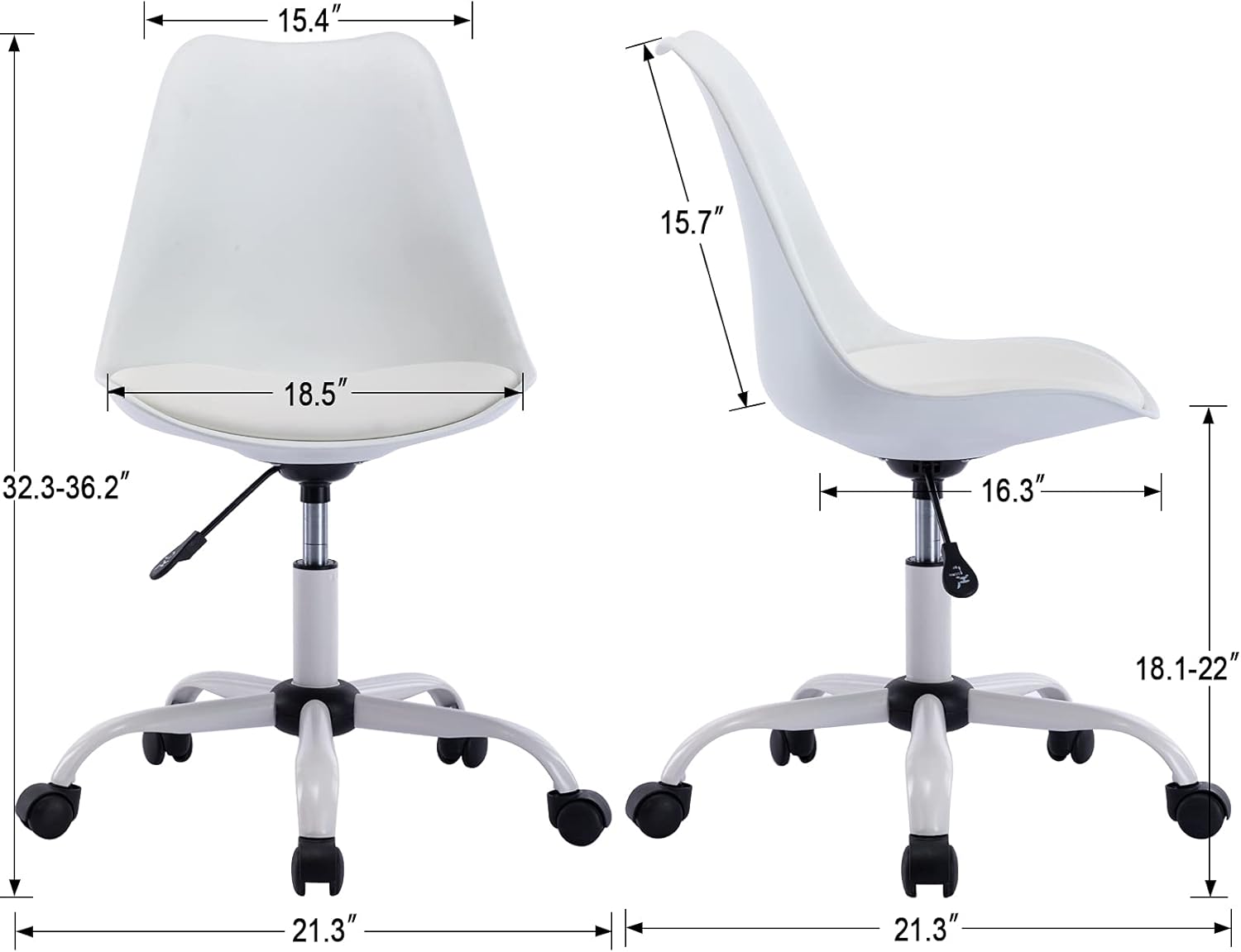 Promo 40% OFF Janoray Modern Desk Chair, Swivel Rolling Home Office Task Chair Cute Computer Chair Armless PU Leather Seat for Work, Study, Vanity, Student, Teens, Women, Girls, Kids, White Flash Sale Buy 1 get 1 Janoray Modern Desk Chair, Swivel Rolling Home Office Task Chair Cute Computer Chair Armless PU Leather Seat for Work, Study, Vanity, Student, Teens, Women, Girls, Kids, White