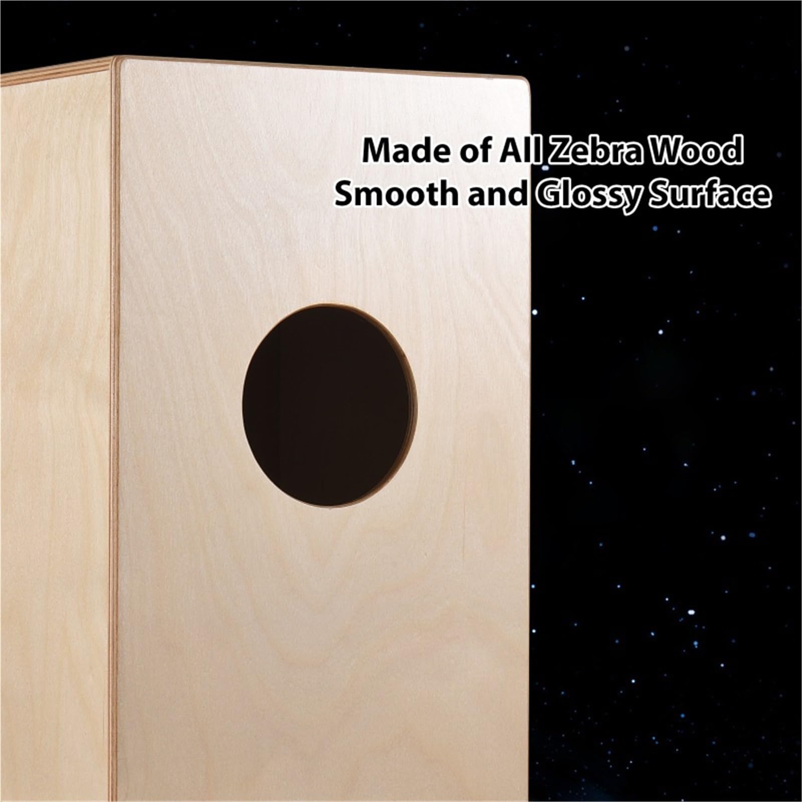tamburo cajon Cajon Box Drum Tamburo da seduta in betulla in scatola di legno viaggio Strumento a percussione antiscivolo for feste(30x31x48cm)