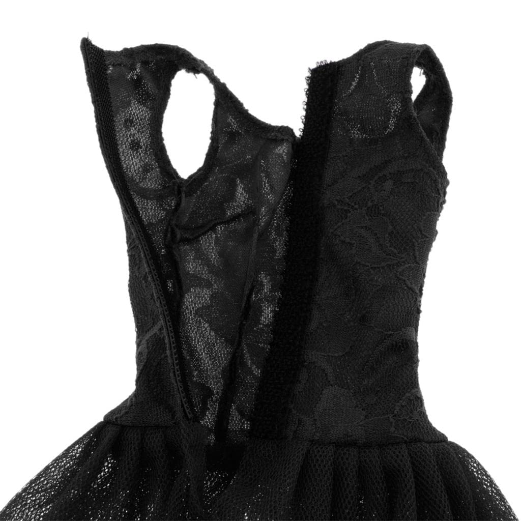 Brautjungfernkleid Aus Spitze Und Tüll, Party Abendkleid für 1/3 BJD Puppen, Schwarz