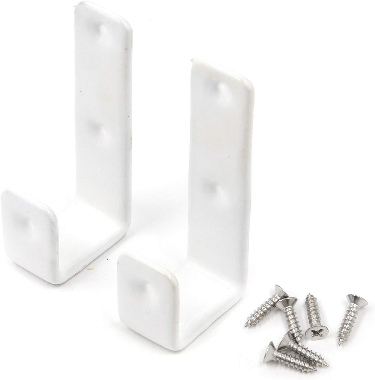 Geesatis Hook Hardware 2 PCS White Bed Ladder Hooks Utility