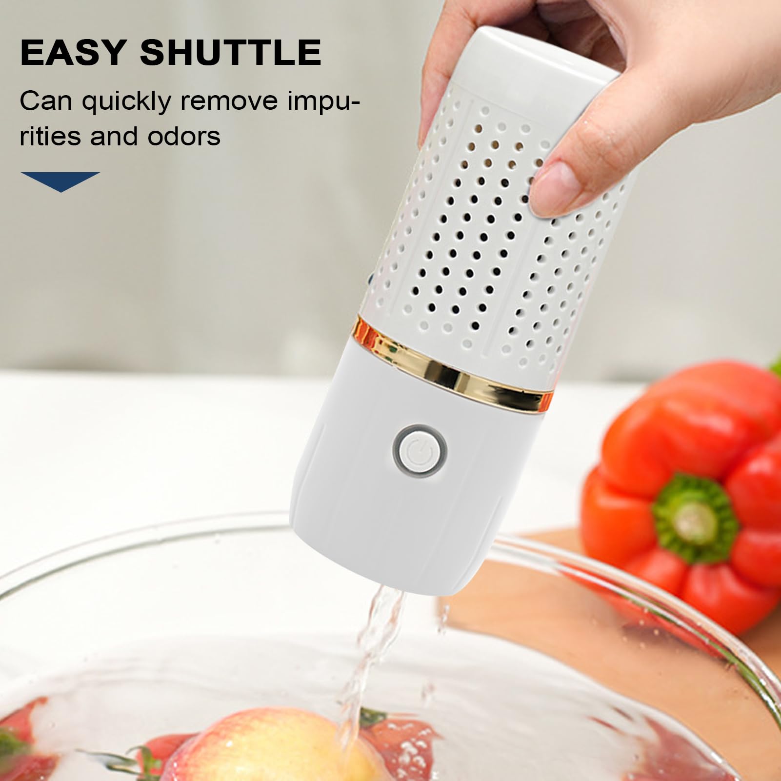 Fruit Washing Machine, USB Produce Cleaner, 3.86x3.86x6.1 Inches Cordless Food Purifier, Long Lasting Cleaning Device with Powerful Function for Cooking Kitchen Grain Preparation