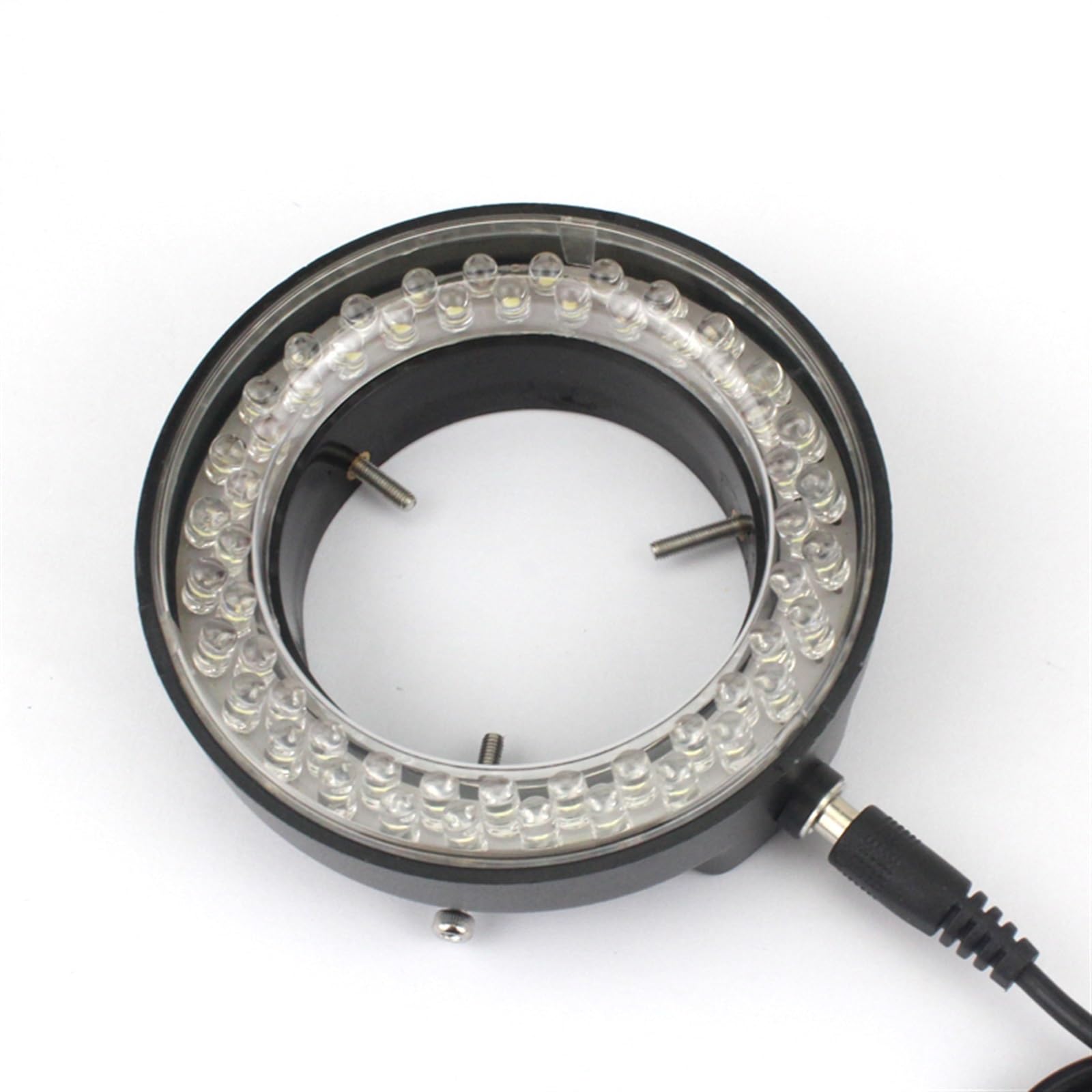Luce ad anello a 144 LED regolabile per l'industria Video Stereo Microscopio Lente Ingrandimento della fotocamera (144 LED nero)