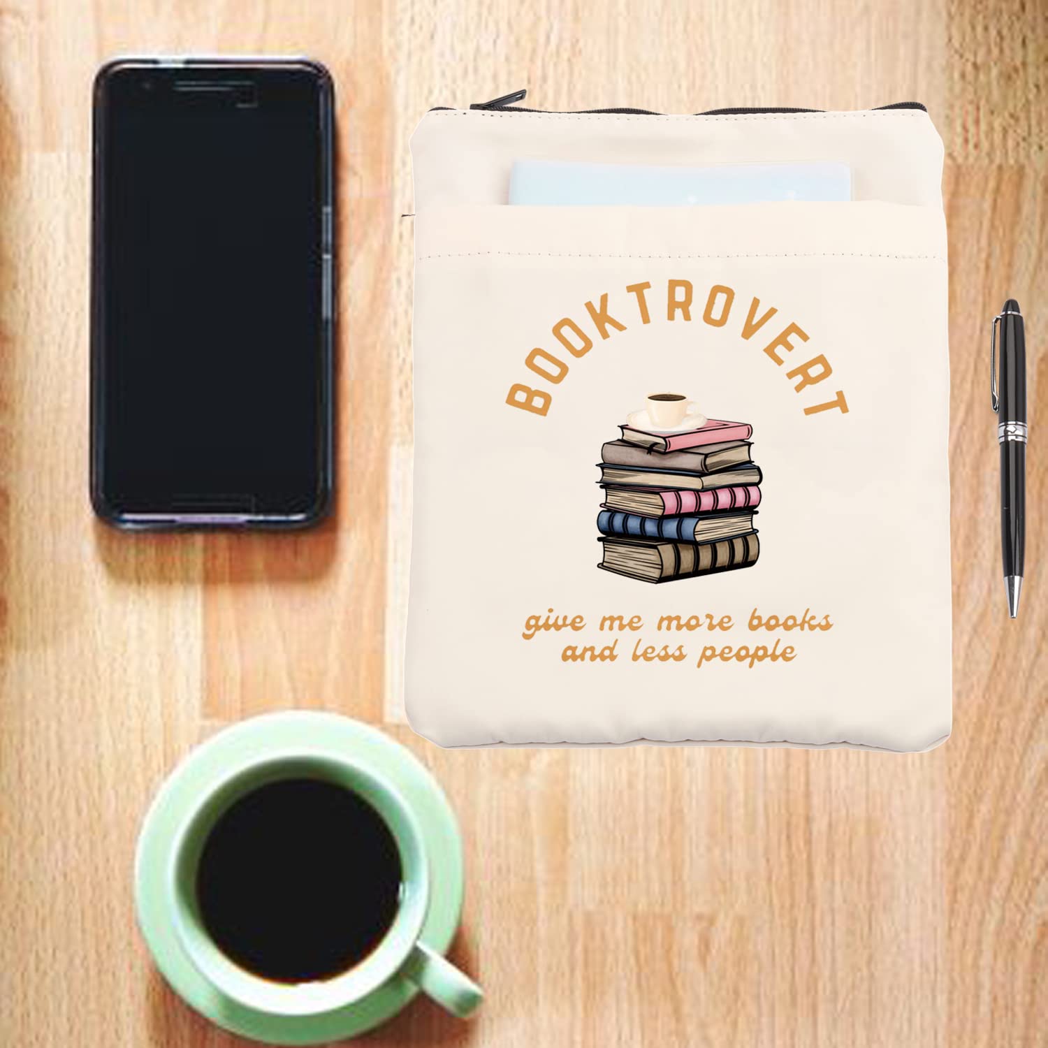 Custodia Per Libri BOOKTROVERT - Impermeabile, Con Tasca, Regalo Per Amanti Della Lettura | Design Divertente - Foto 2