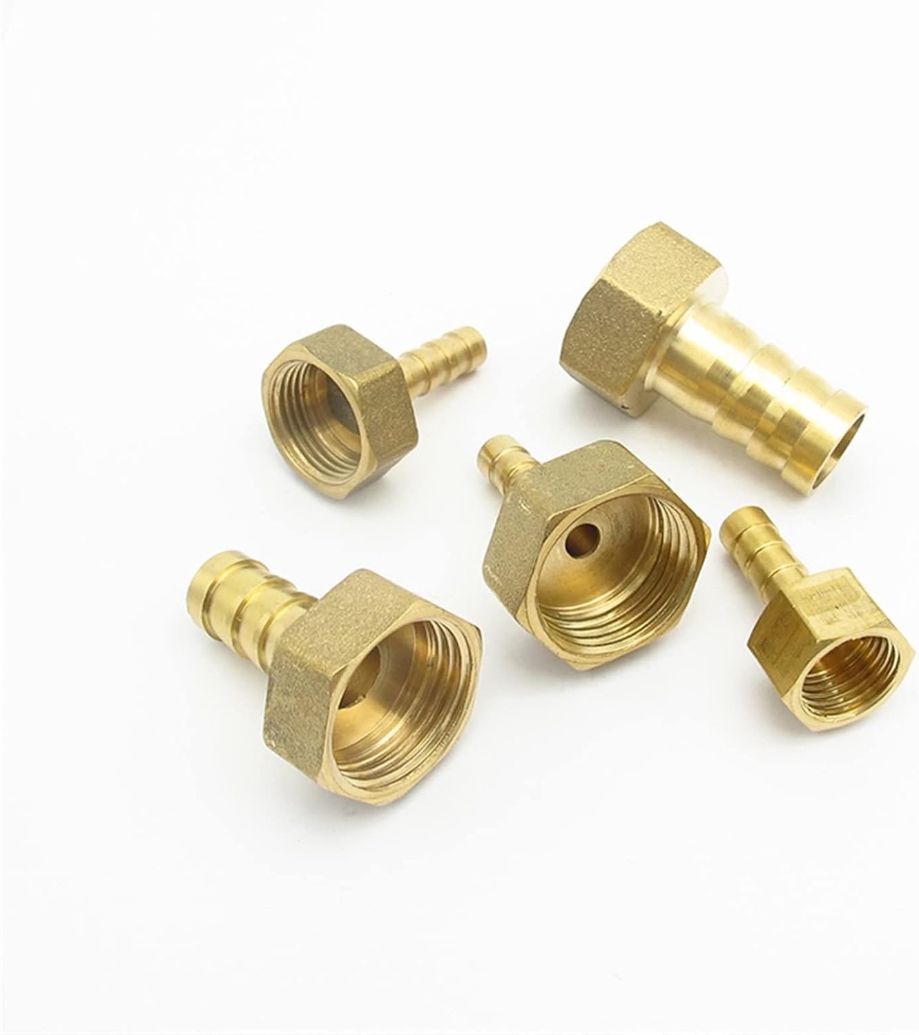 2PCS 6mm - 25mm Hose Barb x 1/2Inch Female BSP Thread Brass Barbed Pipe Fitting Nipple Connector Adapter(25mm)