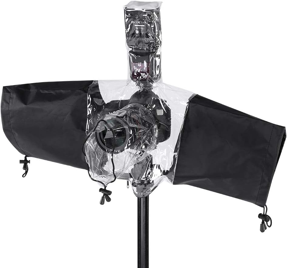 Camera Rain Cover, Protector Sleeve for DSLR Camera with Flash