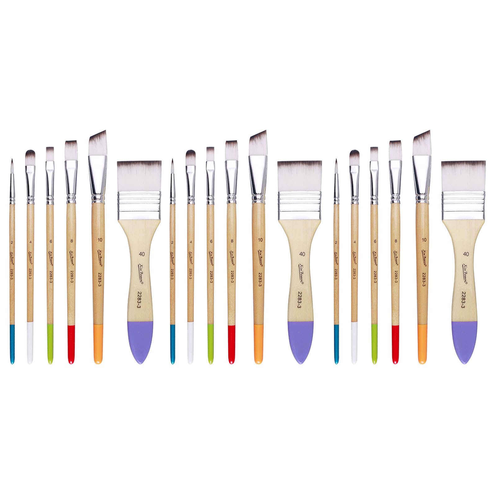 3 Set Nylon Hair Painting Brush Artist Brushes Watercolor Paint Brush Oil Paint Brushes Drawing Supplies for Adults