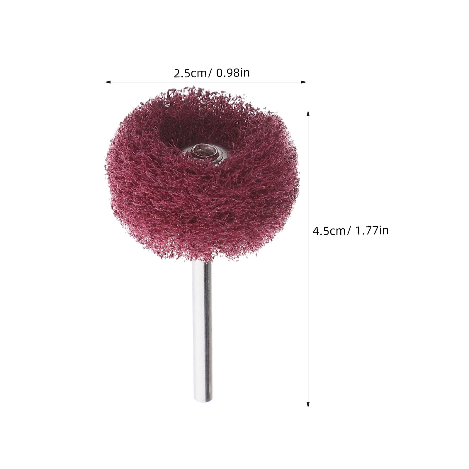 DOITOOL 100 Piezas Cepillo de Nylon Abrasivo: Rueda para Amoladora con Eje de 3 mm - Accesorio Rotatorio para Taladro y Pulidora - Cepillo para Eliminar Óxido, Lijar y Pulir
