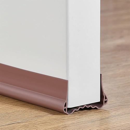 Sellador de puerta cortable, sello debajo de la puerta, 39 pulgadas de longitud, tope de corrientes de aire para puertas exteriores e interiores,