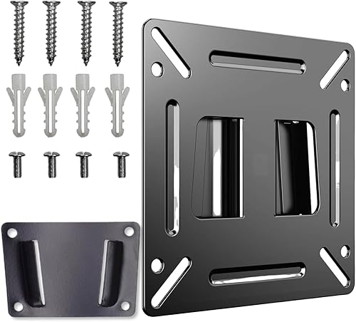 Soporte de pared para monitor para la mayoría de televisores LED LCD de 14 a 24 pulgadas, soporte de montaje de TV pequeño para RV con 1 kit de