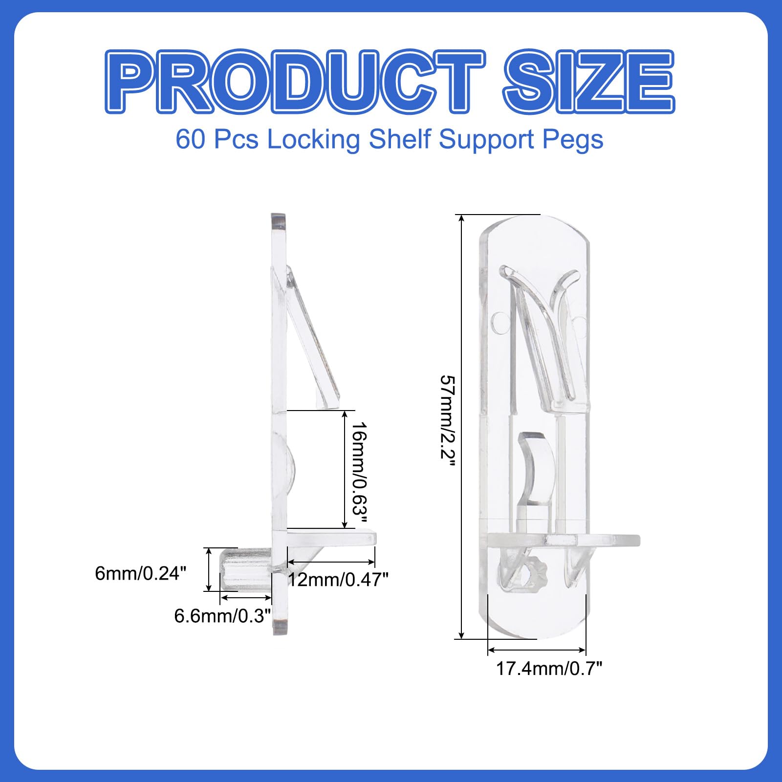 PATIKIL Locking Shelf Support Pegs - Image 2