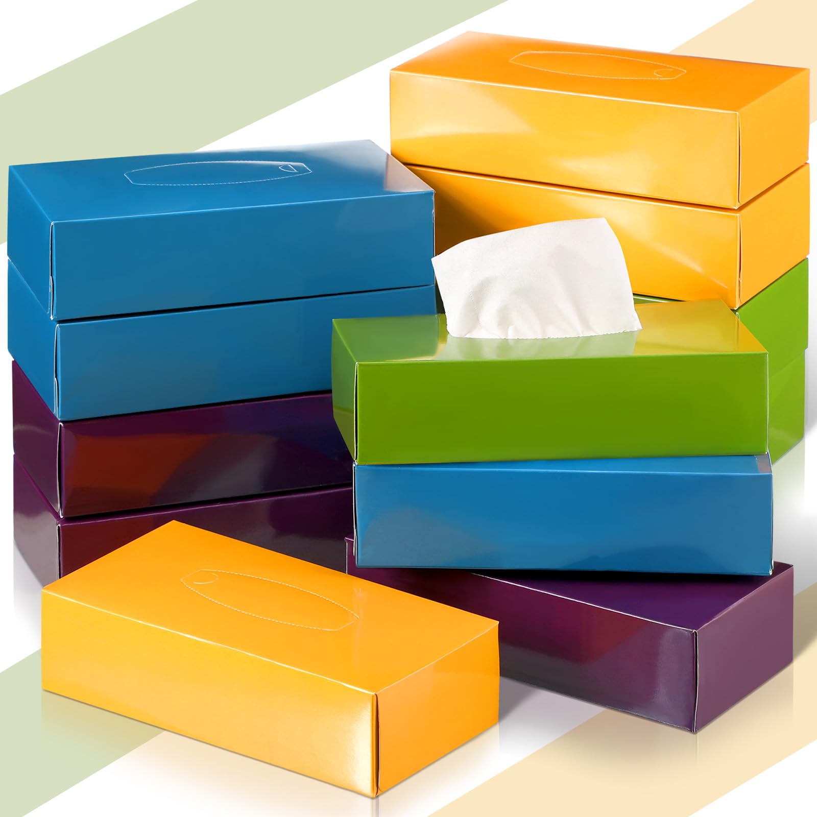 Yinder 12 Packs 1560 Sheets Soft Facial Tissues Box 2 Ply 130 Sheets Per Box Household Facial Tissues