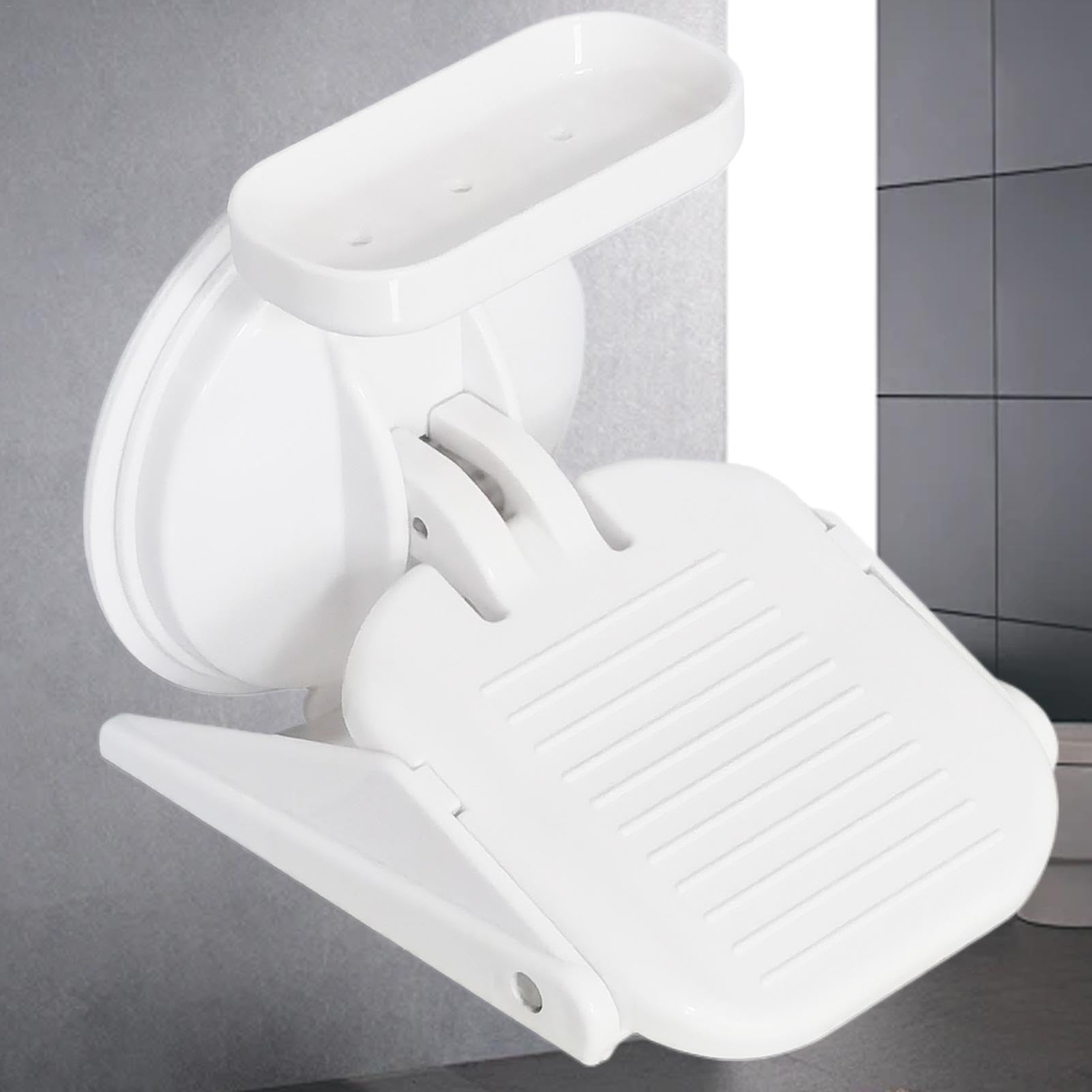 Dusch-Fußstütze zum Rasieren der Beine, Saugnapf, Trittplatte für Dusche, Rasur, Beinhilfe, Trittplatte für Zuhause, Hotel, Schlafsaal, Wohnung